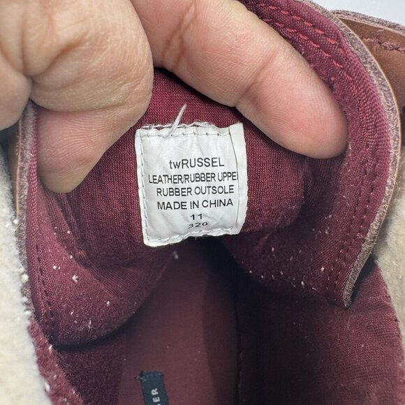 Tommy Hilfiger TwRussel Leather & Rubber Duck Boots Size 11 Brown Blue Womens - Picture 7 of 8